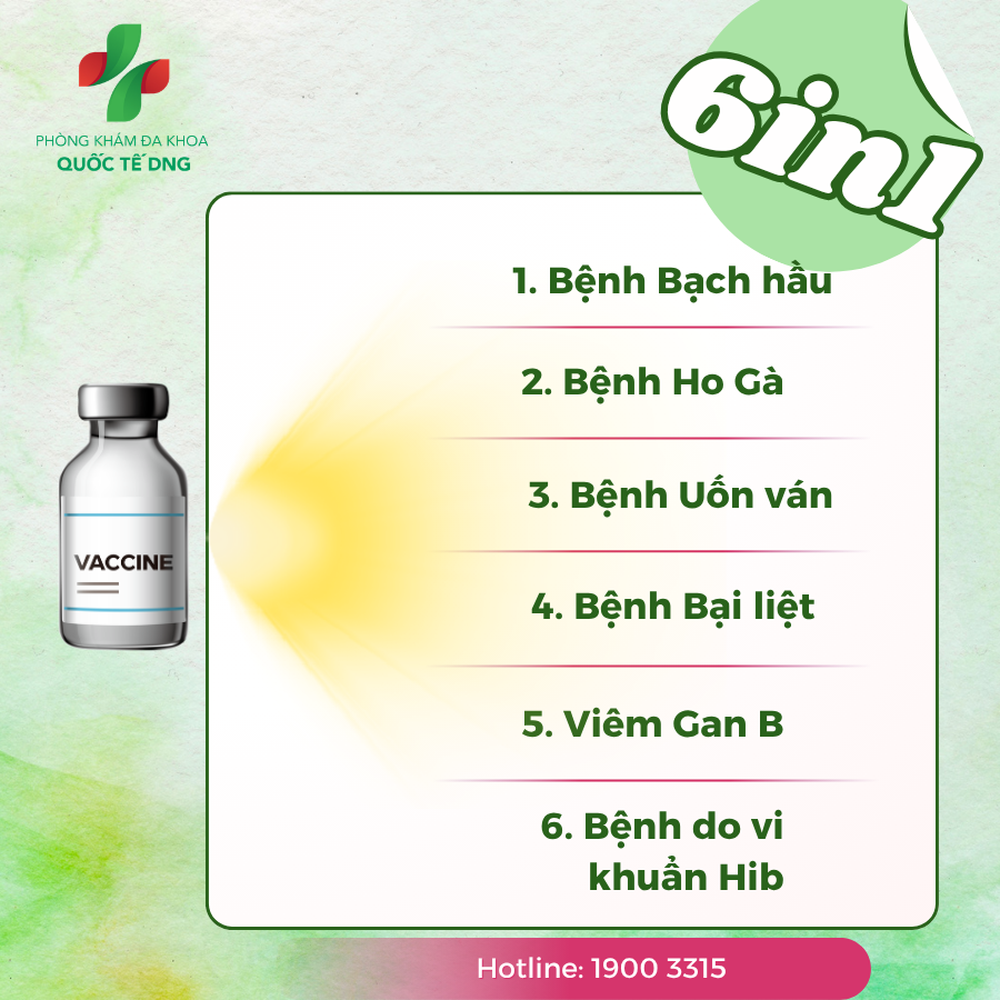 Vacxin ngừa 6 bệnh